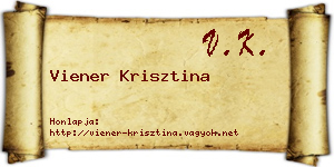Viener Krisztina névjegykártya